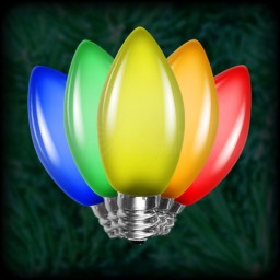 LED multi color C7 Christmas bulbs smooth, replacement, spare, 25 pack, 120VAC