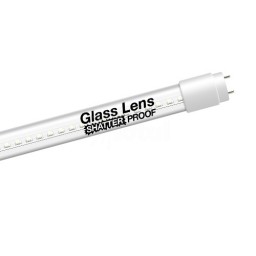 Single End LED T8 CLEAR shatterproof glass lens retrofit tube, Type-B, 18watt, 4000K Natural White Light