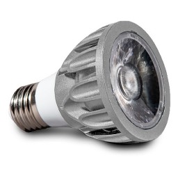 Architectural Grade LED PAR20 Light Bulb Narrow Flood 3000K Smart Dim Superior Color Rendering Silver SunLight2