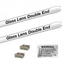 EZ LED T8 FROSTED glass retrofit kit fits 2 tube 4-foot light, Type-B, Double End 4000K Natural White Color