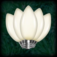 LED warm white C7 Christmas bulbs smooth, replacement, spare, 25 pack, 120VAC