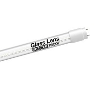 Single End LED T8 CLEAR shatterproof glass lens retrofit tube, Type-B, 18watt, 4000K Natural White Light